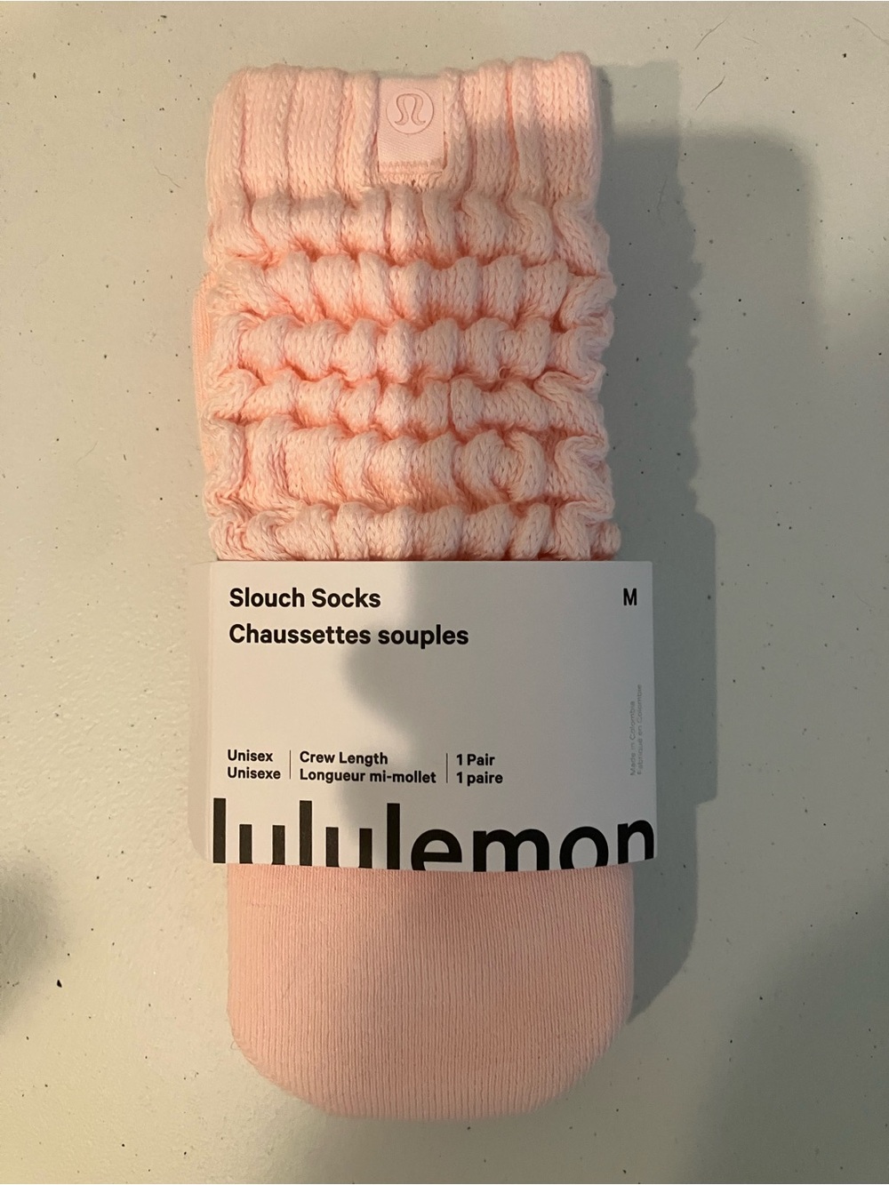 Lululemon Pink Pearl Slouch Socks